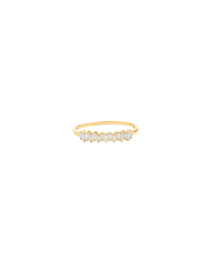 Staggered Diamond Baguette Ring