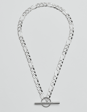 Toggle Figaro Necklace Silver