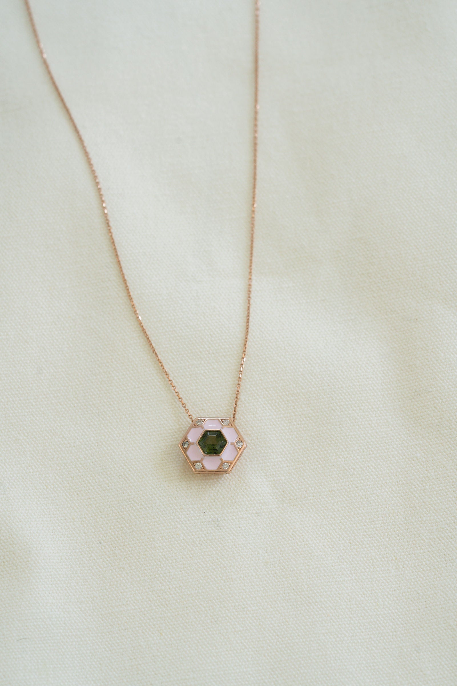 Green Sapphire Pod Necklace