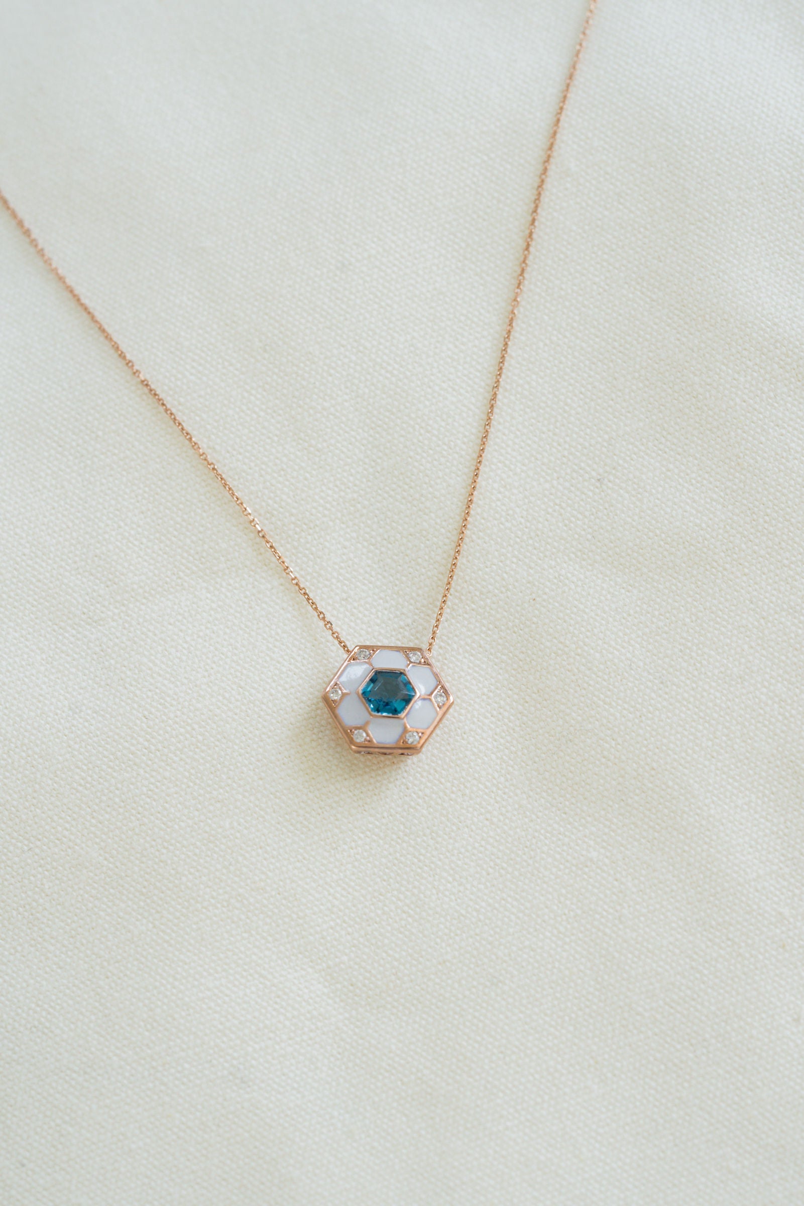 Blue Topaz Pod Necklace