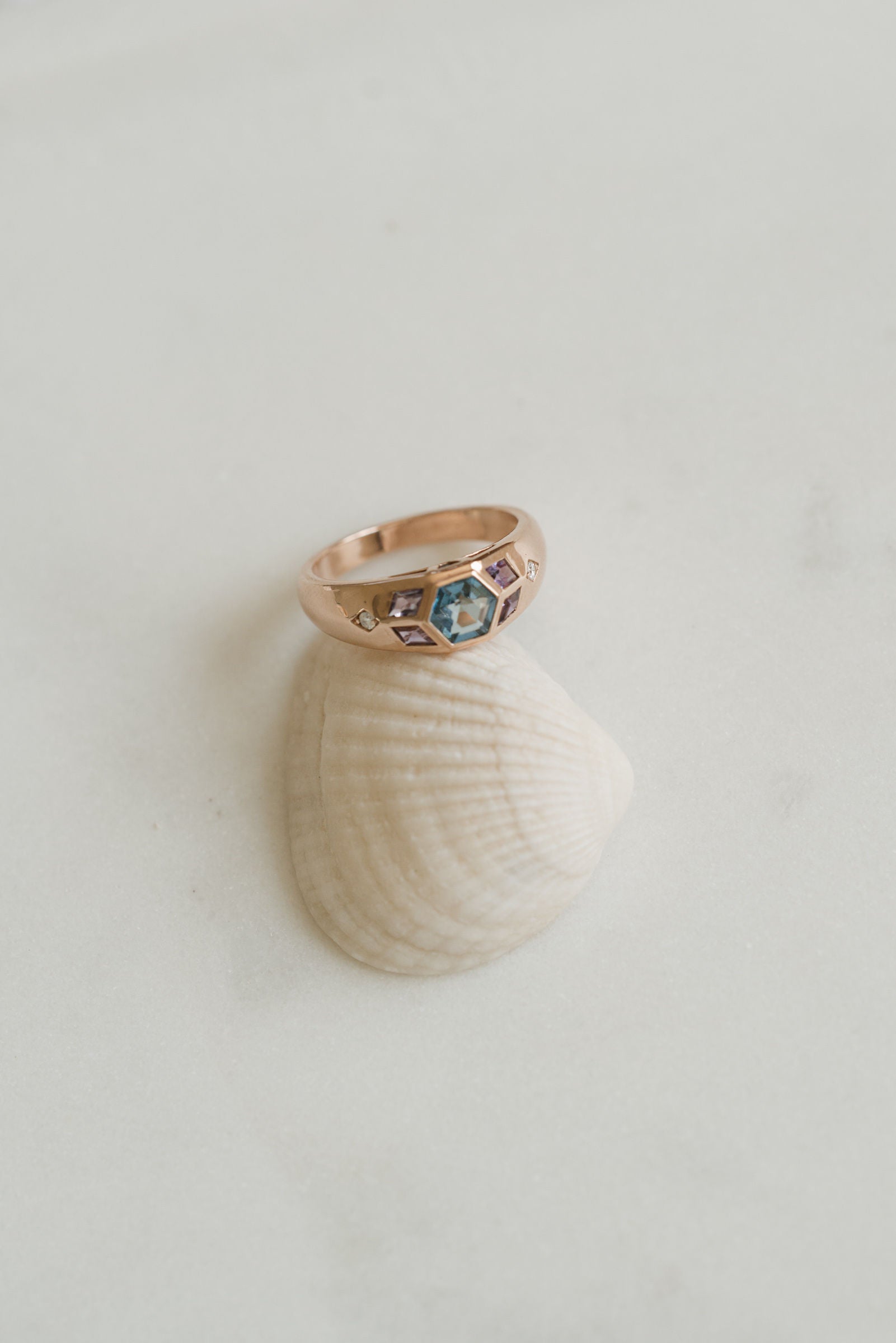 Blue Topaz Pod Ring