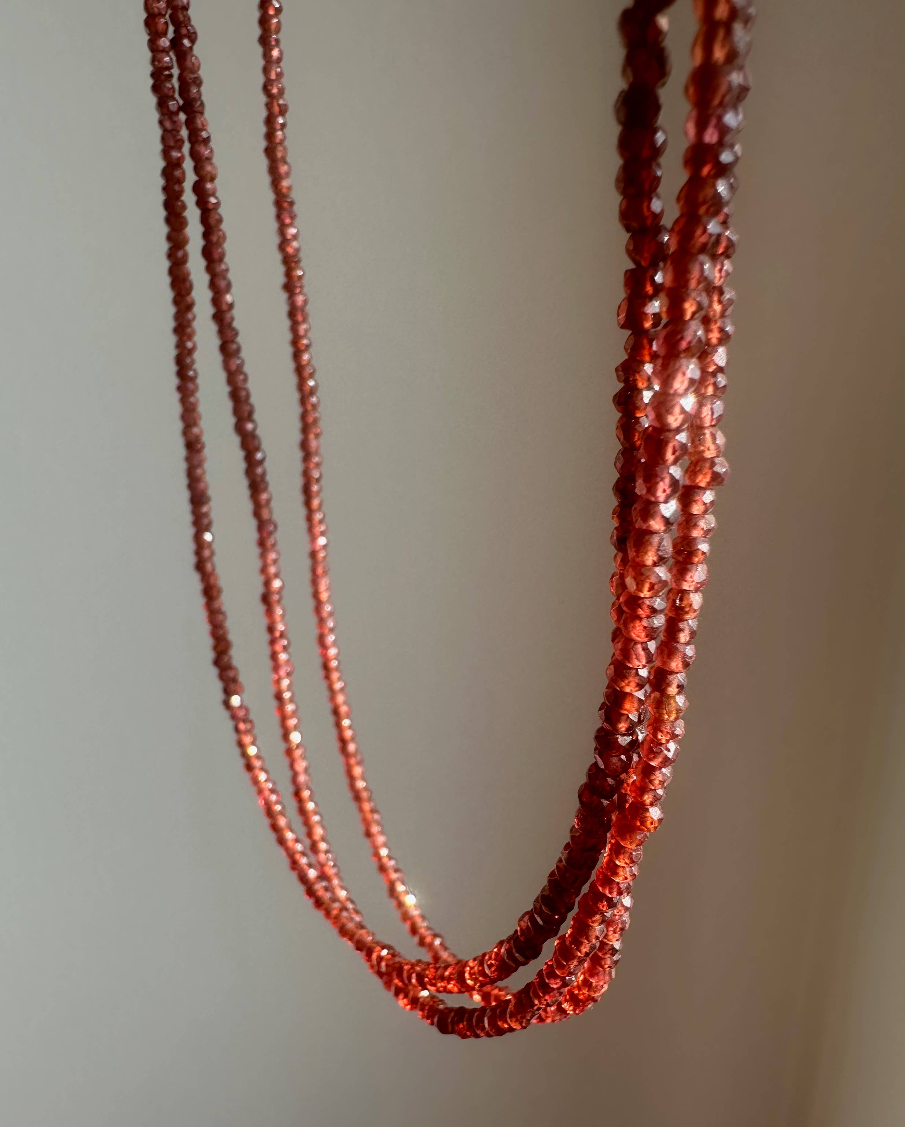 Garnet Slim Necklace
