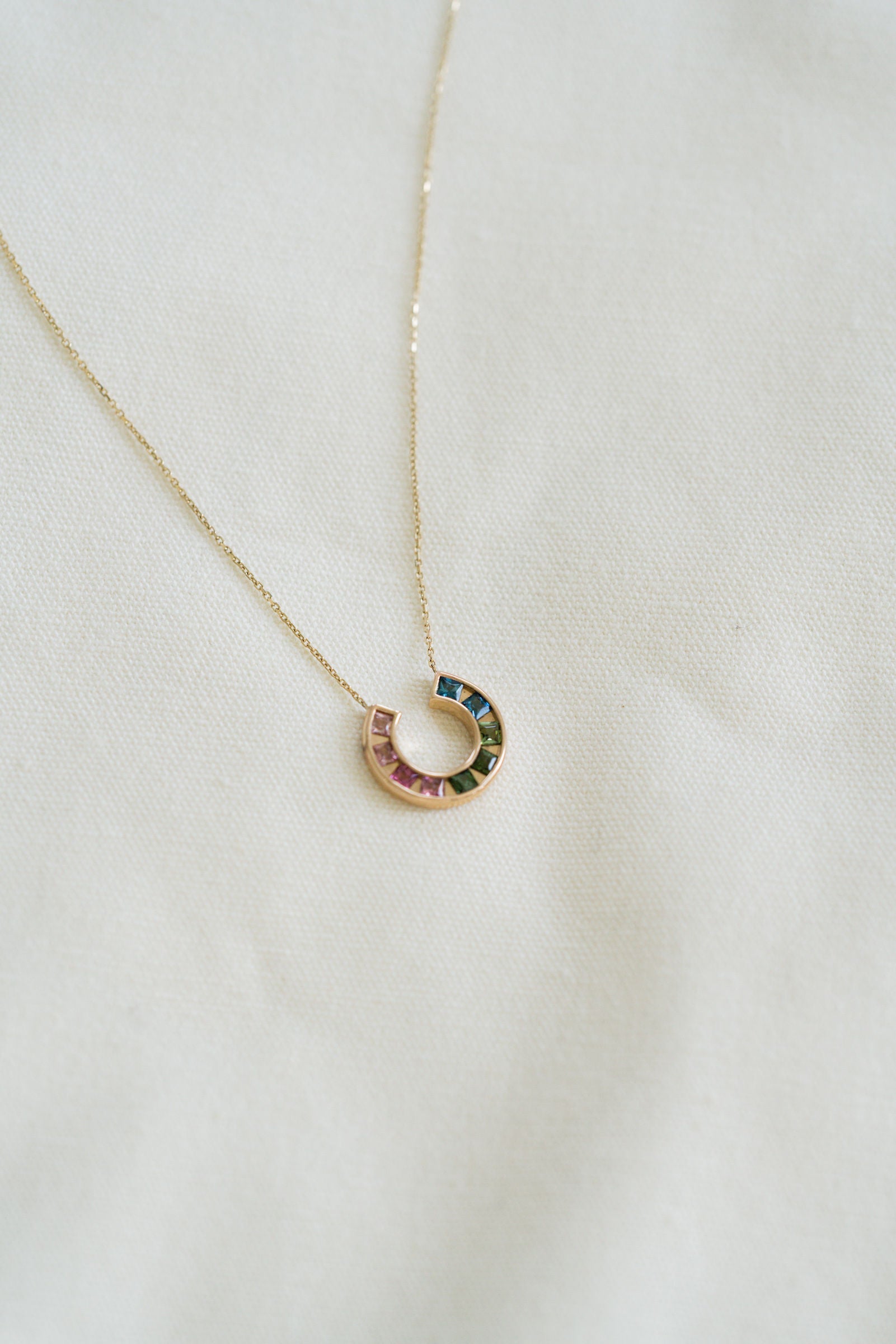 Tourmaline Sundial Necklace