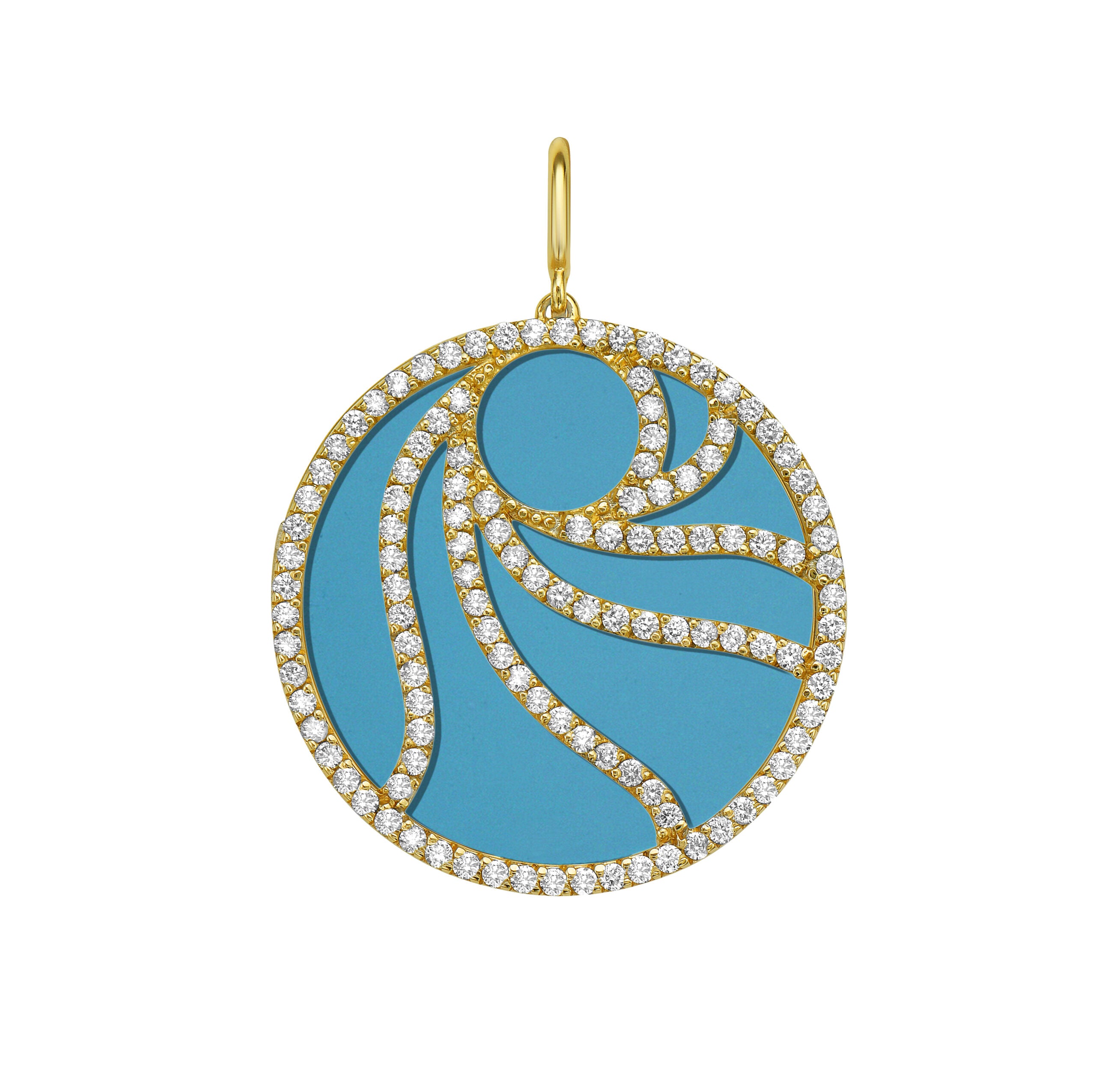 Seasons Sun Ray Interchangeable Gemstone Charm with Diamond