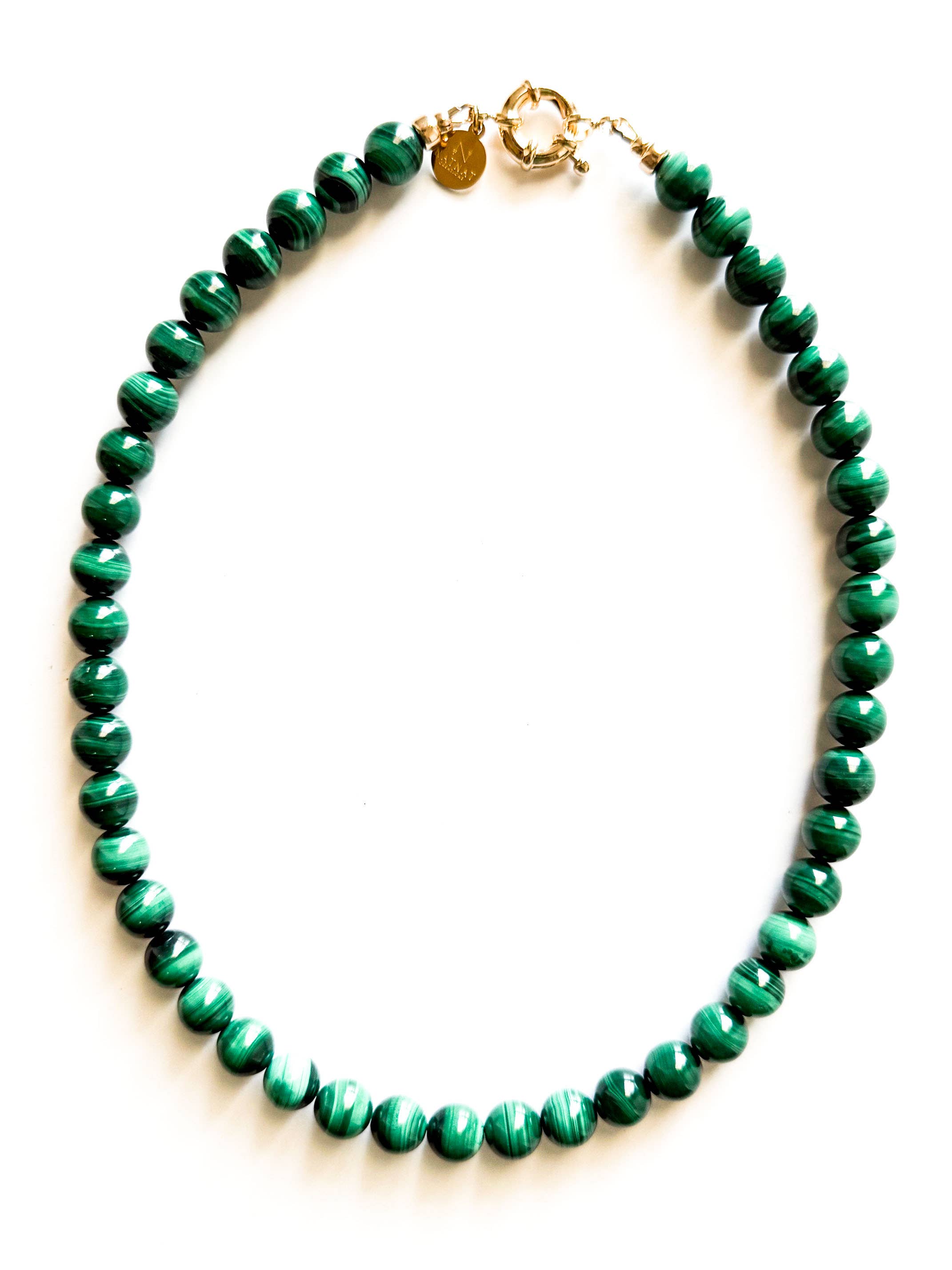 Malachite Beaded Necklace 