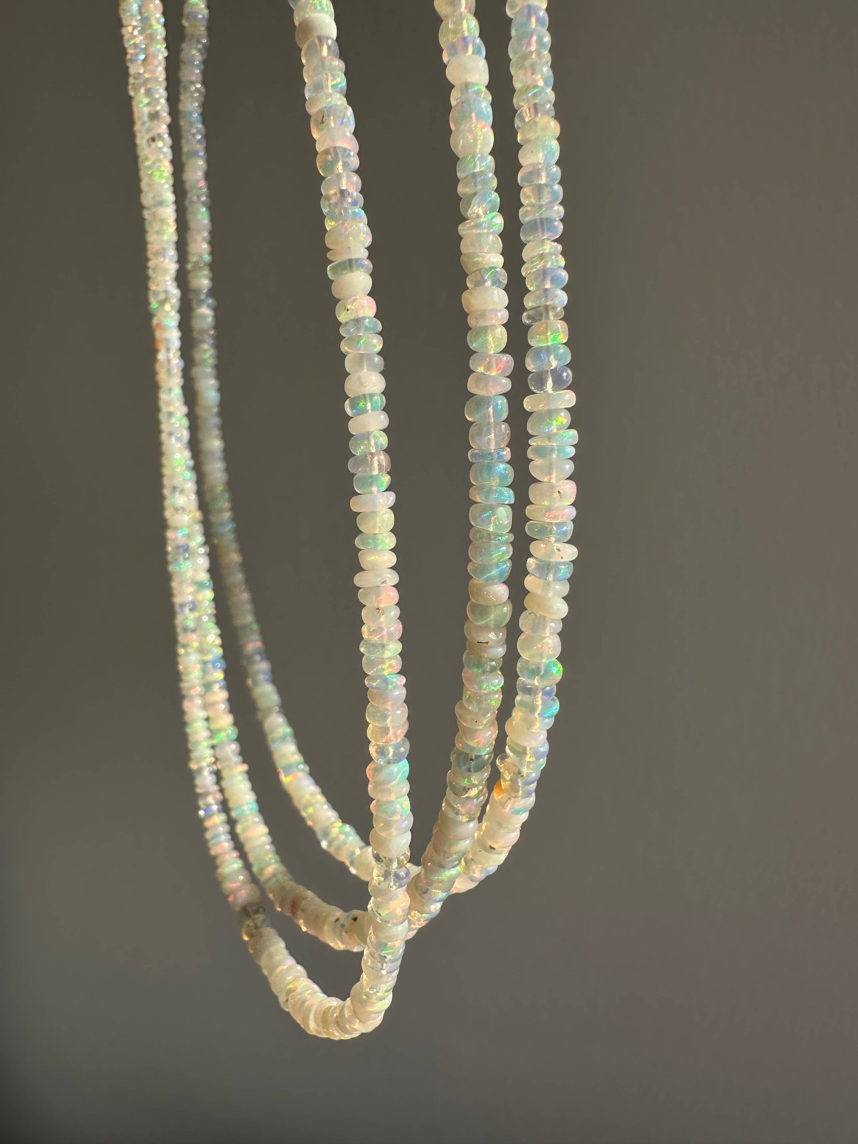 Slim Ethiopian Opal Necklace