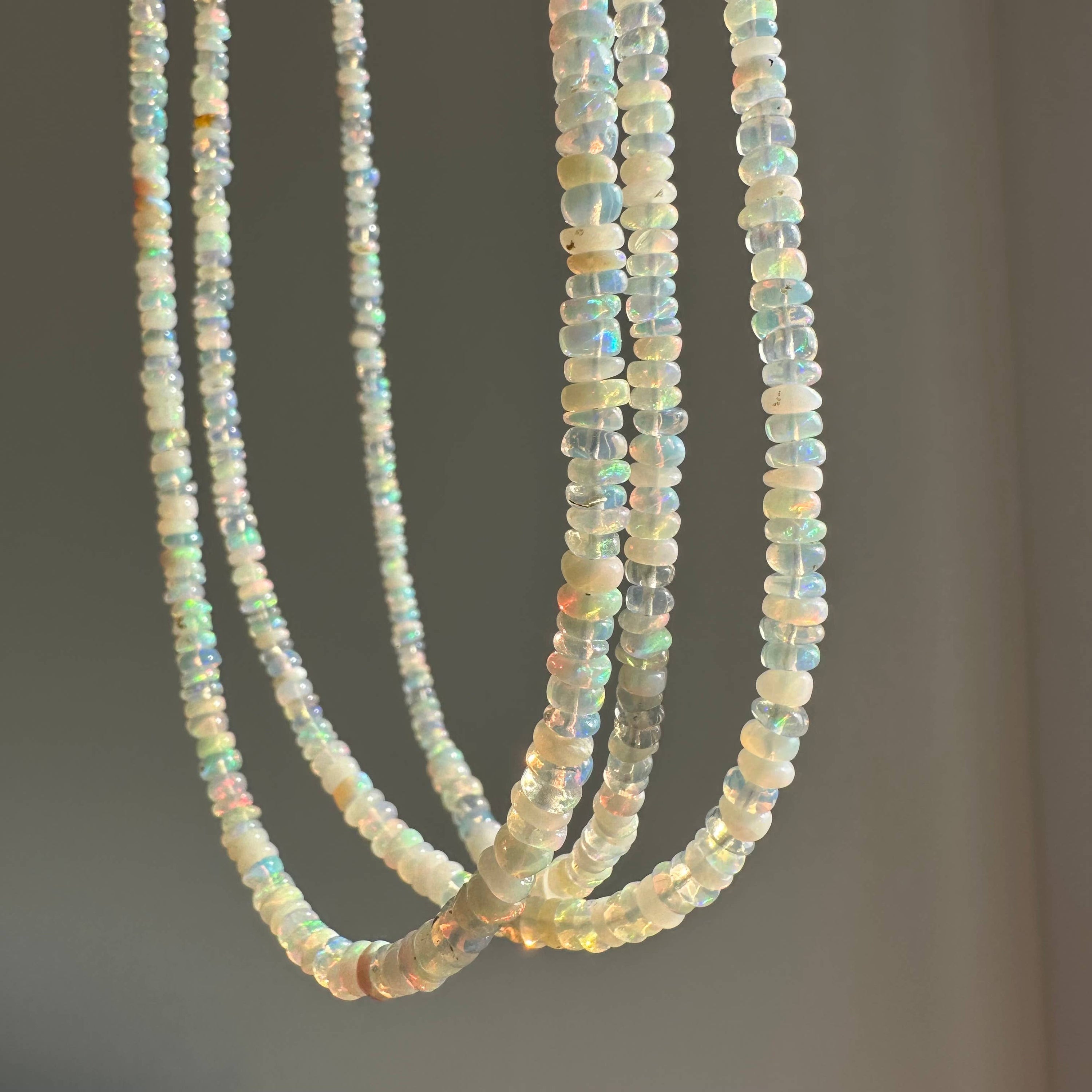 Slim Ethiopian Opal Necklace
