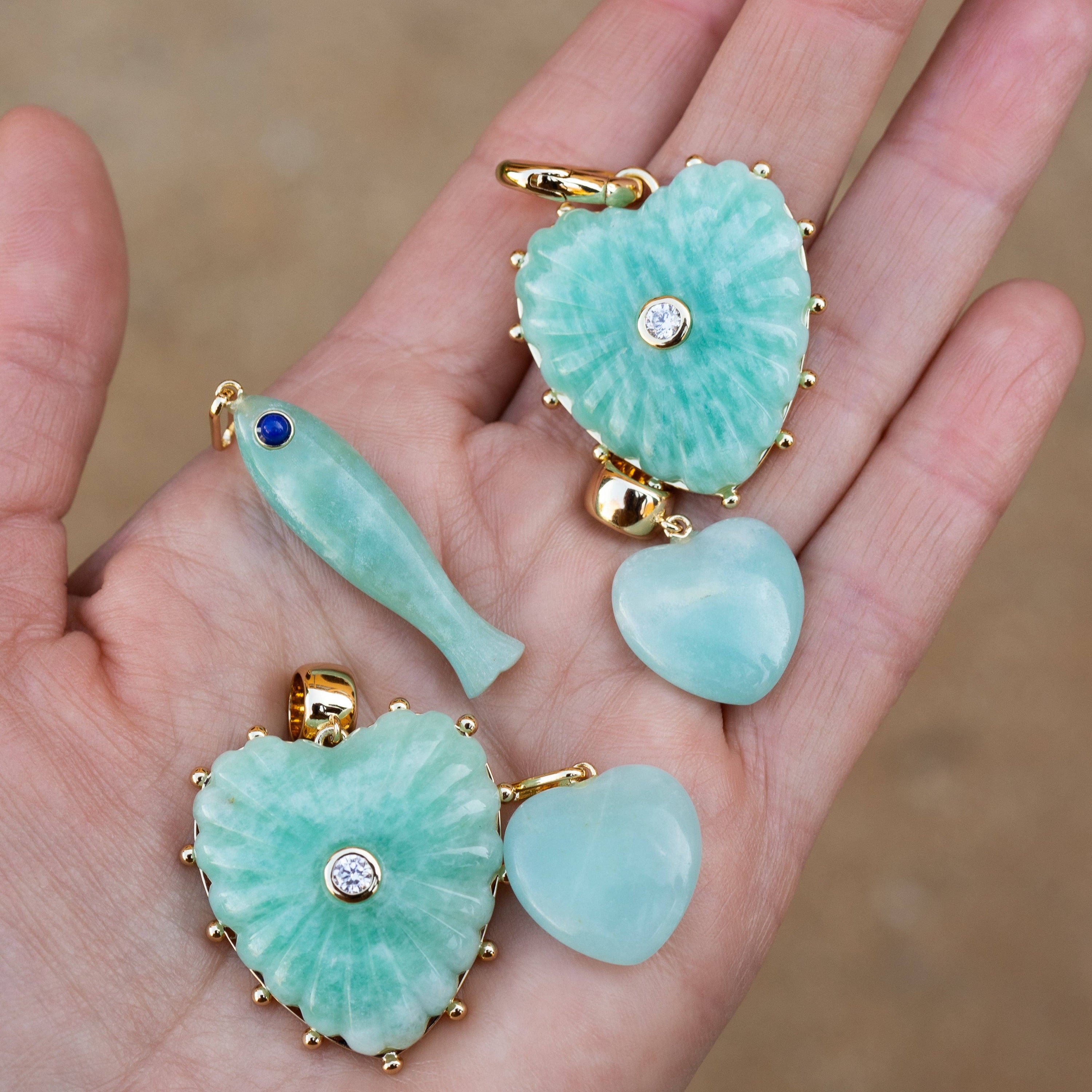 Gemma Amazonite Charm