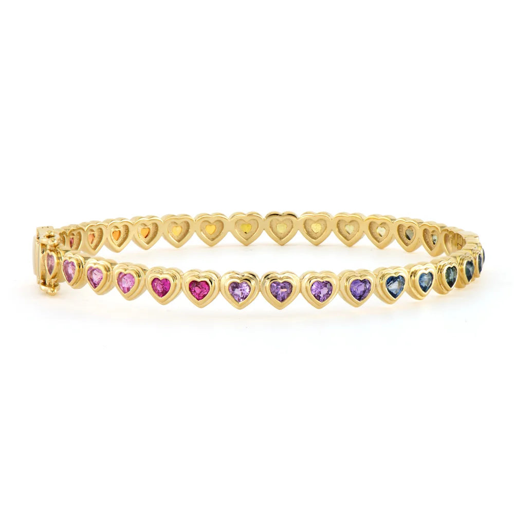 Show Your Love Continuous Rainbow Heart Bangle