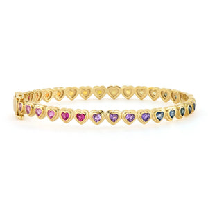 Show Your Love Continuous Rainbow Heart Bangle