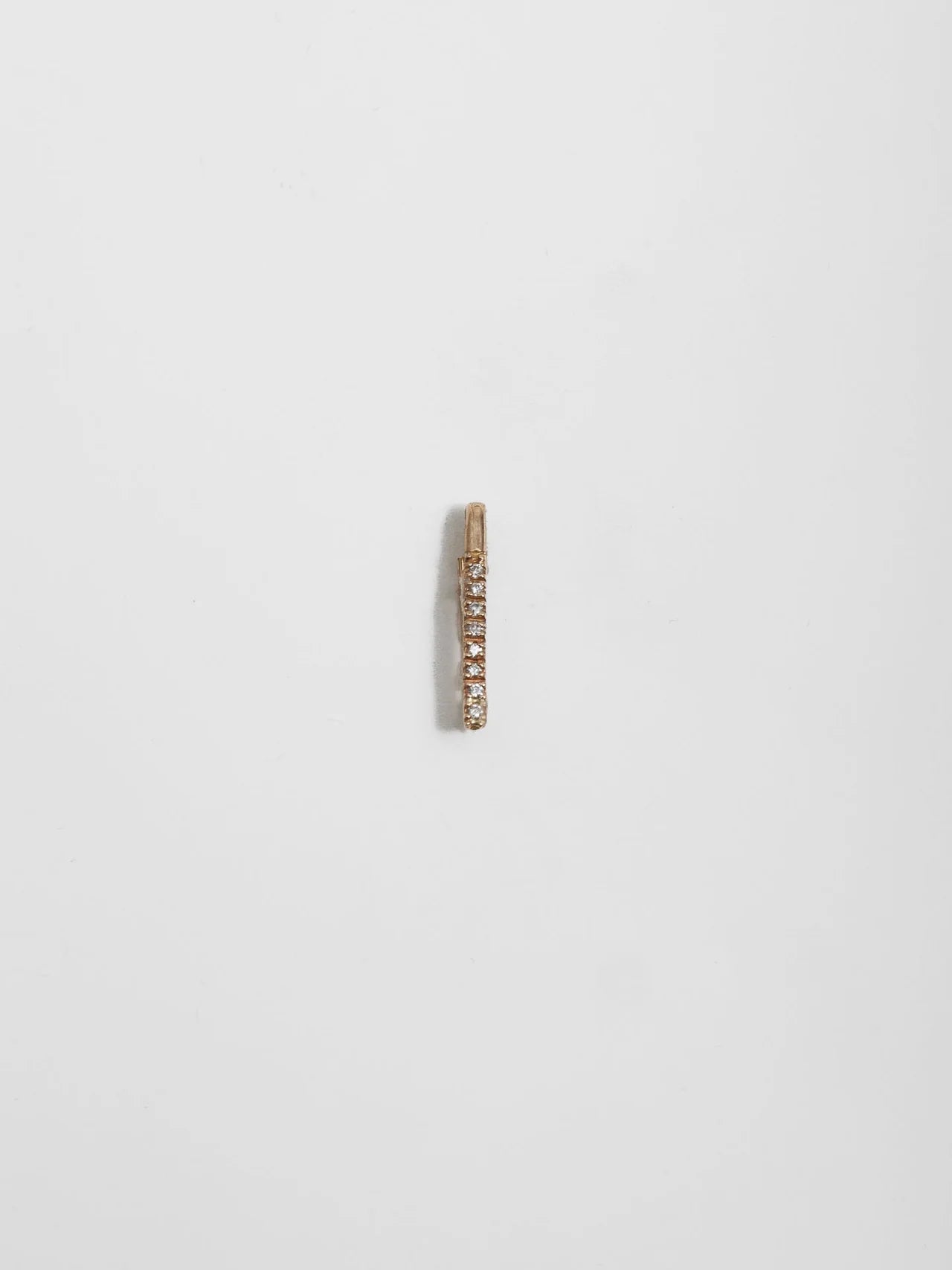 Mini Diamond Safety Pin Earring