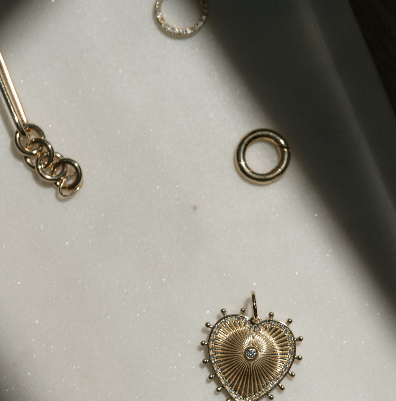 Solid Gold Charm Connector