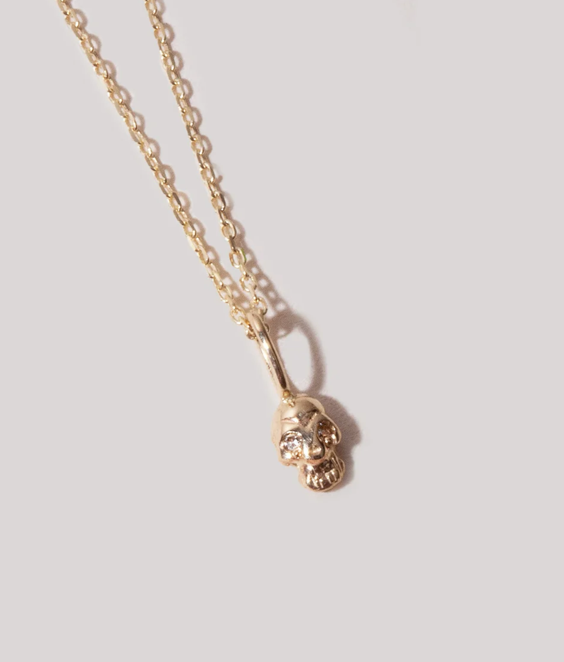 Mini Diamond Skull Pendant