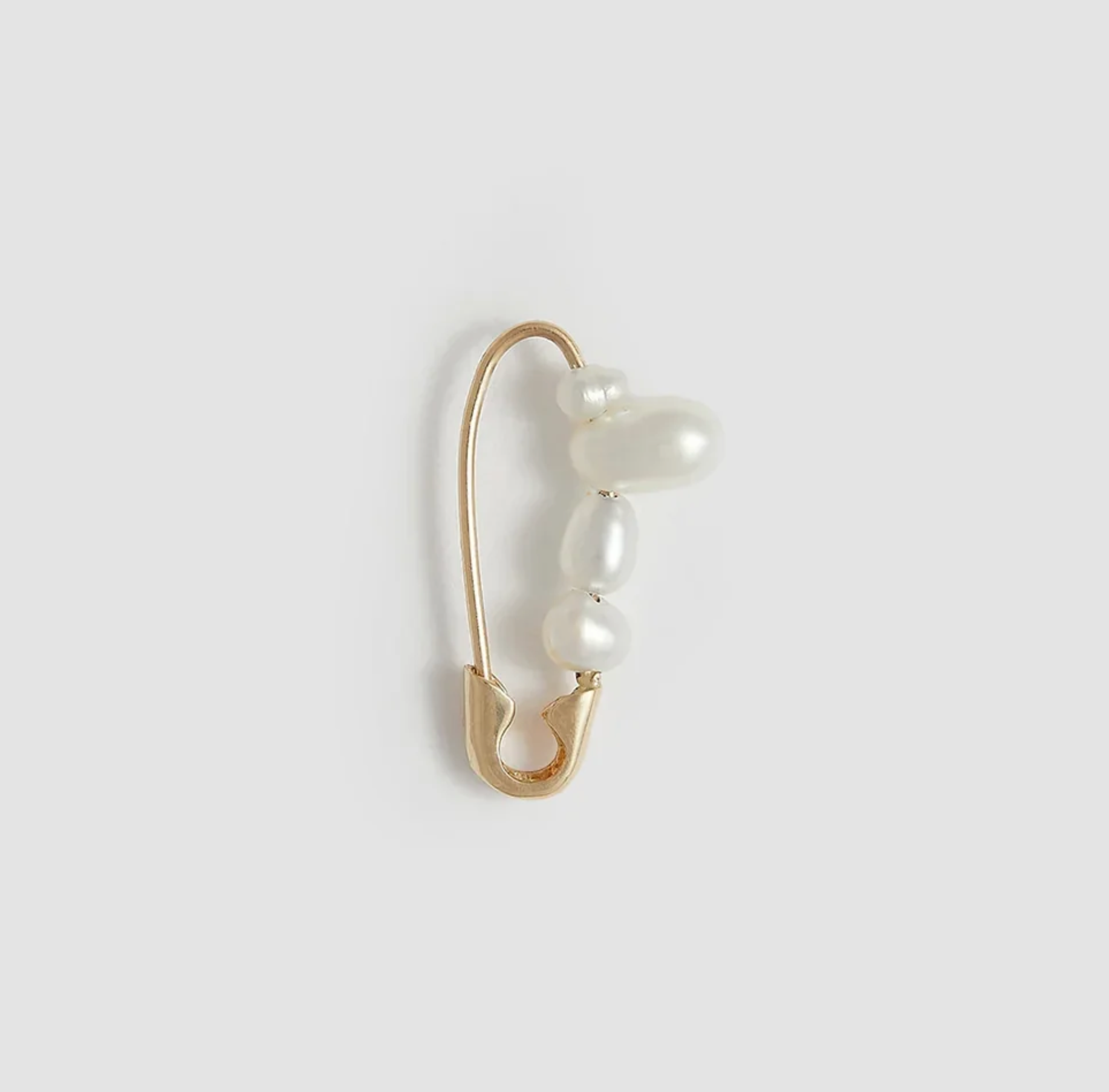 Mini Mixed Pearl Safety Pin Earring