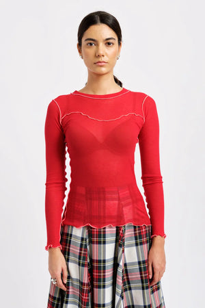 Delia Top in Red