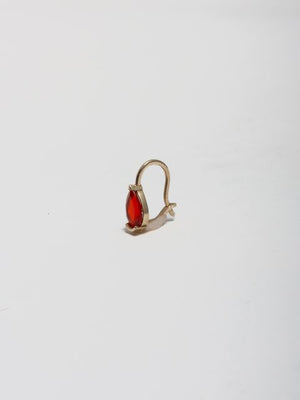 Fire Opal French Hook Earrings