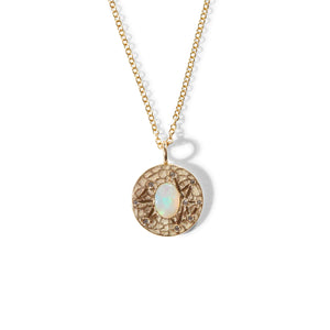 Opal Zodiac Coin Necklace