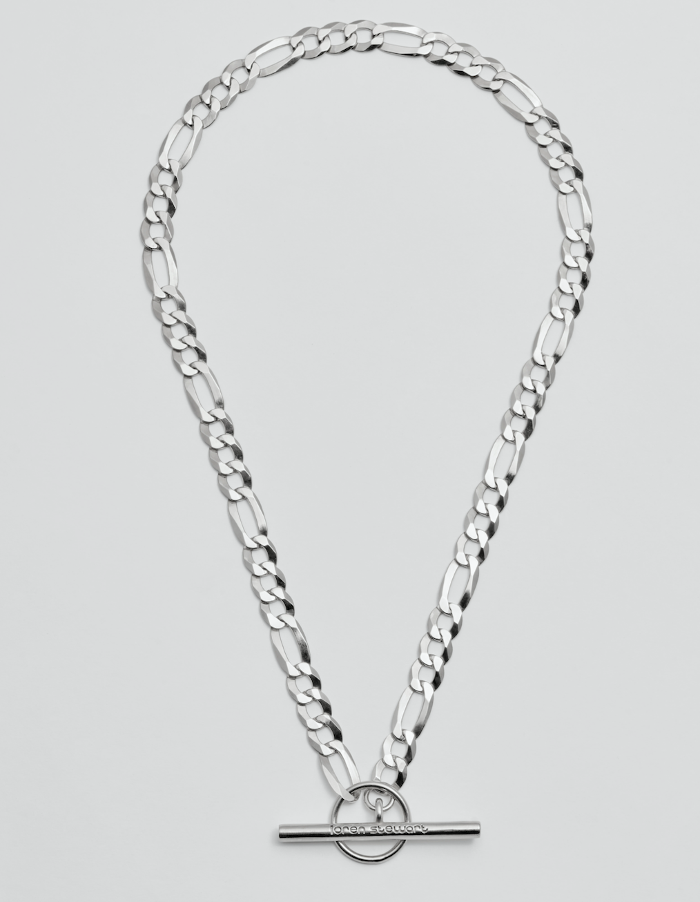 Toggle Figaro Necklace Silver