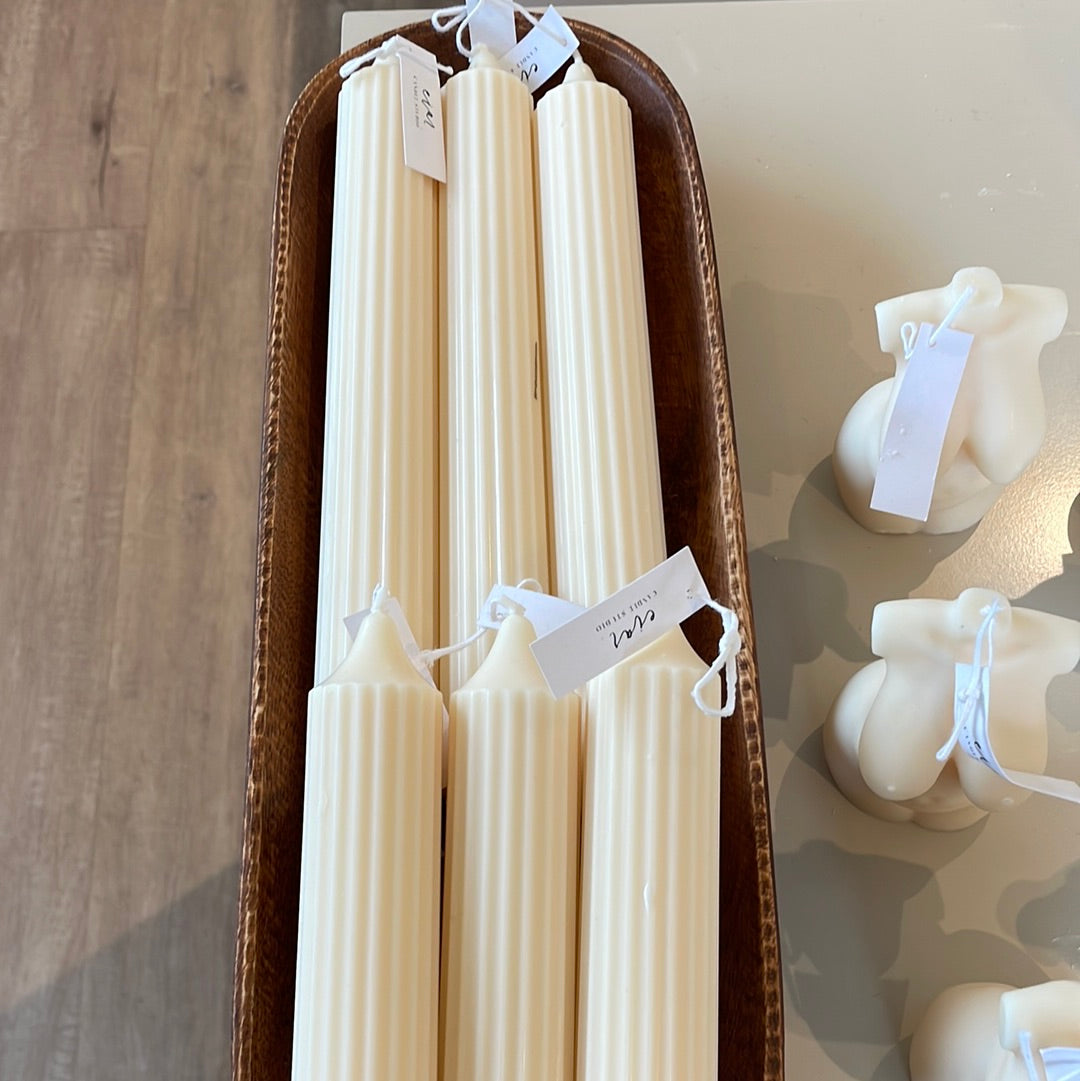 Ridged Pillar Candle