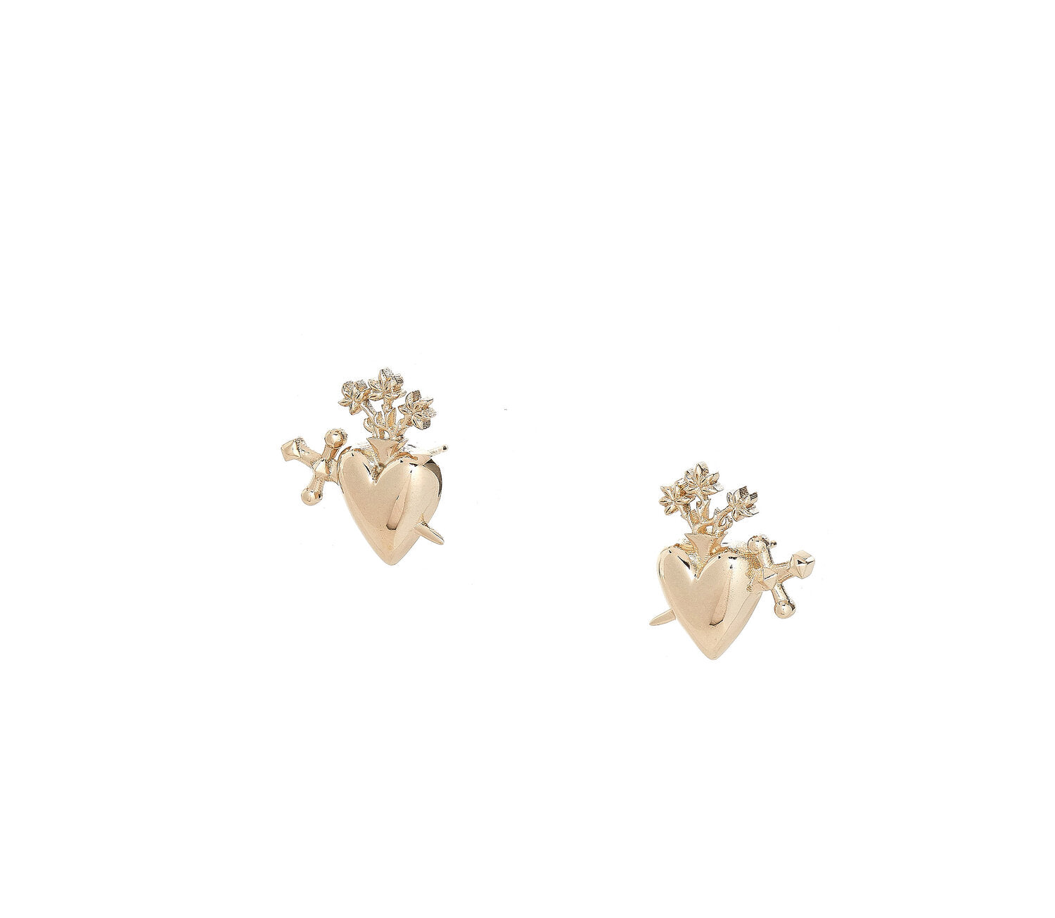 Sacred Heart Stud Earring